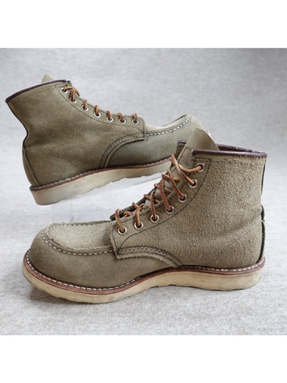 Red Wing Boots 8.5 Gray Suede Roughout 8139 Nigel Cabourn 2010 - Picture 5 of 16
